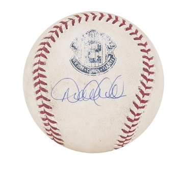 Derek Jeter Signed Game Ready Baseball from Final Game at Yankee Stadium 9-25-2014 (MLB Authenticated and Steiner)